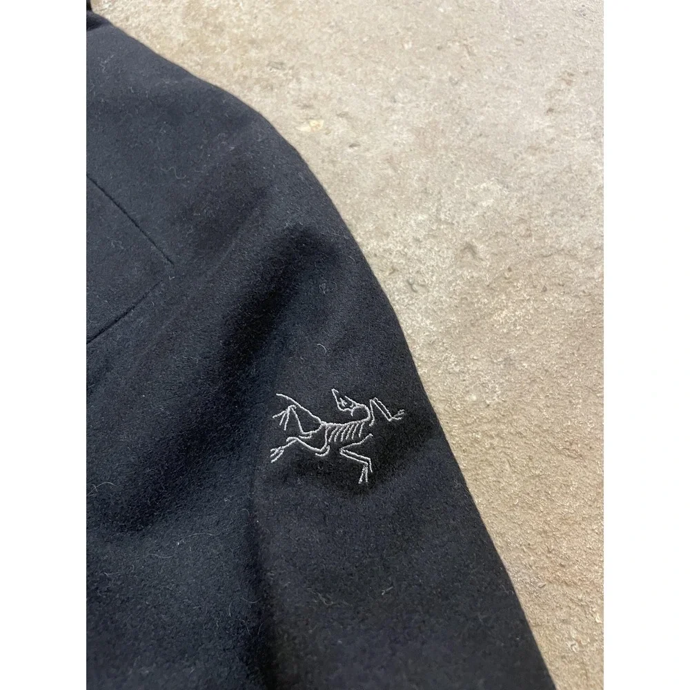 Arc'teryx Jacket Mens‎ Large Black Wool Softshell Full Zip Hiking Outdoor Trail